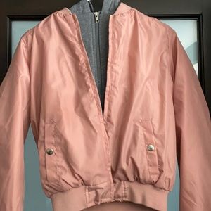 Pink bomber jacket